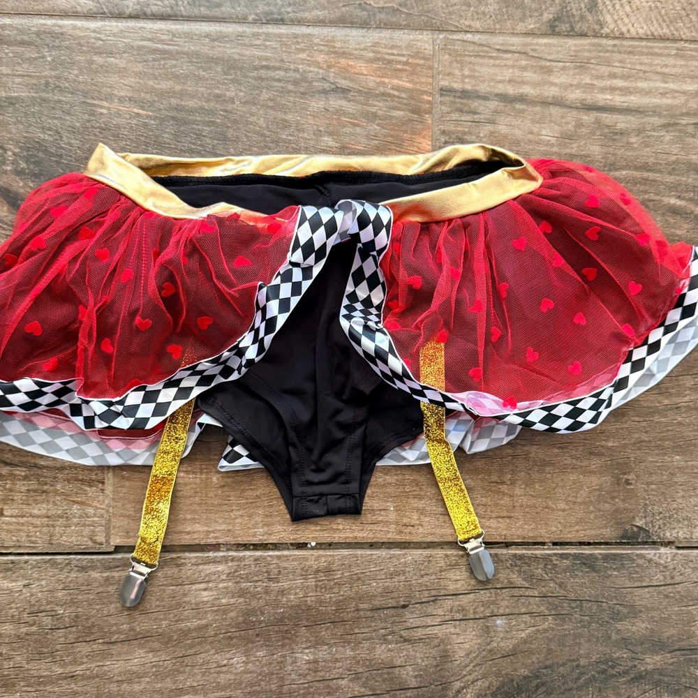 Leg Avenue Women Wicked Wonderland Queen 3pc Costume (87138),Red, M - Picture 6 of 16